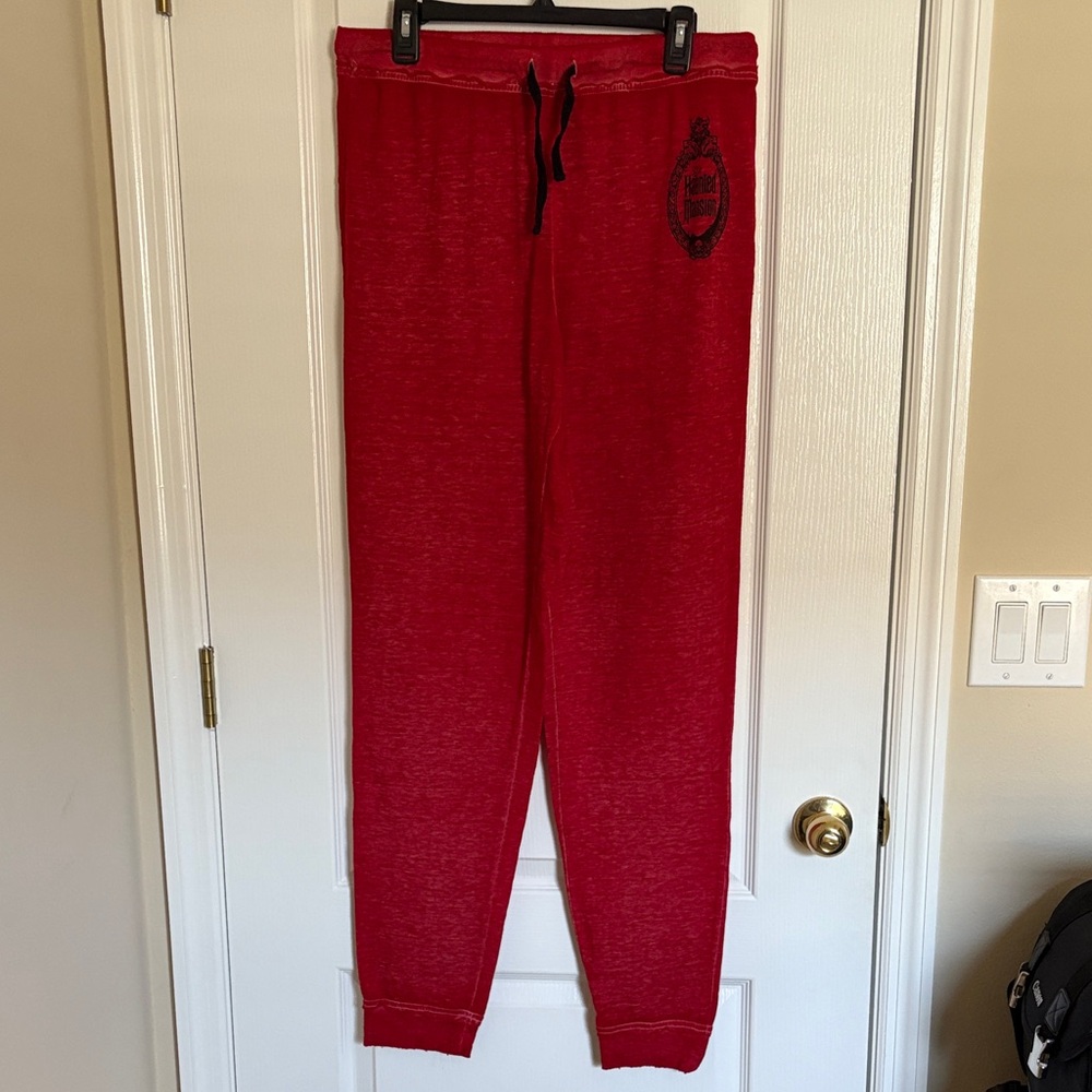 Disney Parks Haunted Mansion Red Jogger Sweat/Sleep Pants